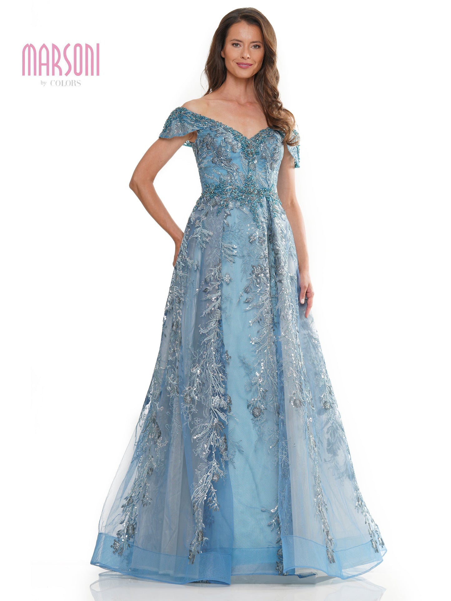 Marsoni MV1280 Formal Off Shoulder Evening Dress